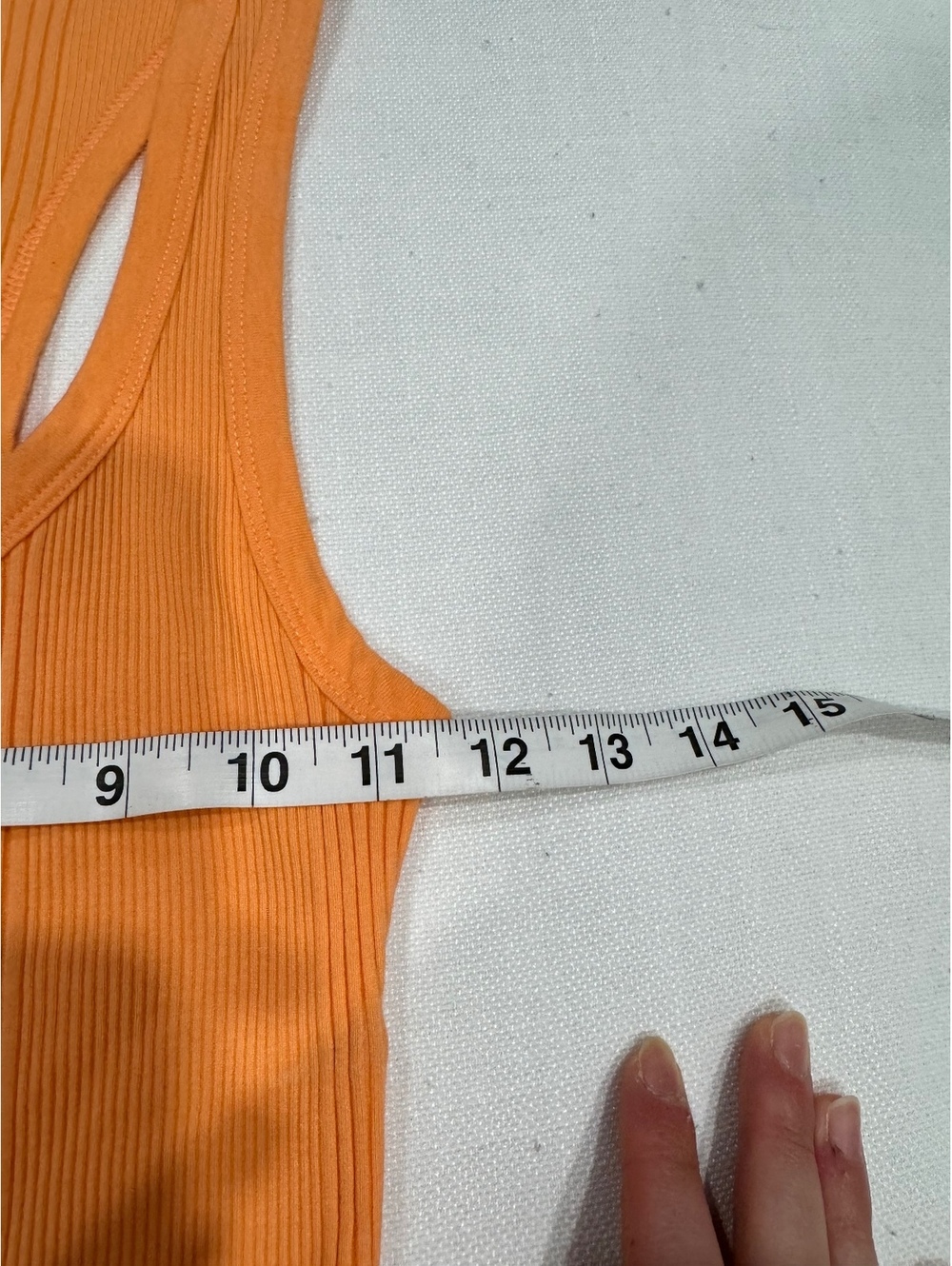 Aerie Orange Ribbed Scoop Neck Racerback Tank Top Small - Picture 4 of 6